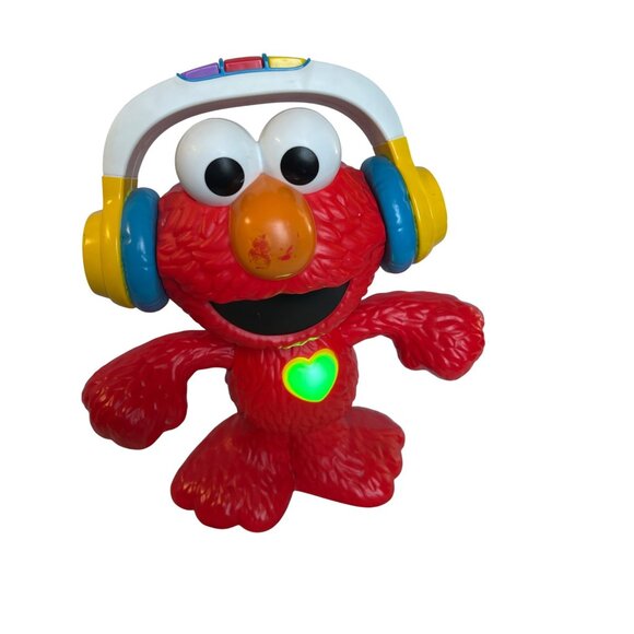 Sesame Street Elmo Let's Dance Interactive Toy Headphones Music Sings Talk WORK - Picture 4 of 9